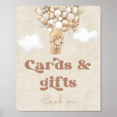 Poster Cartes Baby showers et cadeaux pour ours en peluch (Devant)