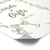 Poster Cartes blanches à main verte (Coin)