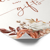 Poster Cartes & Cadeaux Boho Fête des mariées Terracotta  (Coin)