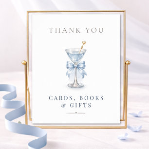 Poster Cartes Cadeaux de Fête de Bébé Garçon Blue Tini On