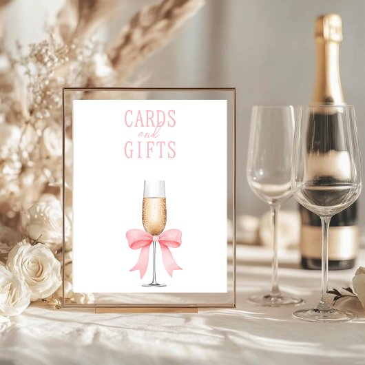 Poster Cartes cadeaux de fête de mariage Pink Pearls & Pr