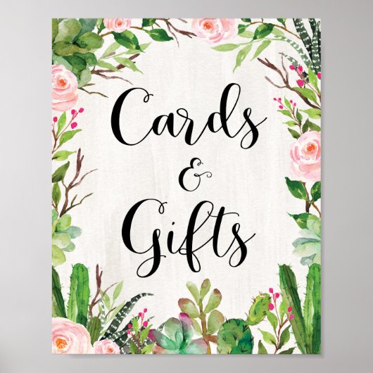 Poster Cartes Cadeaux Fête Naissance Fête de Mariage (Devant)