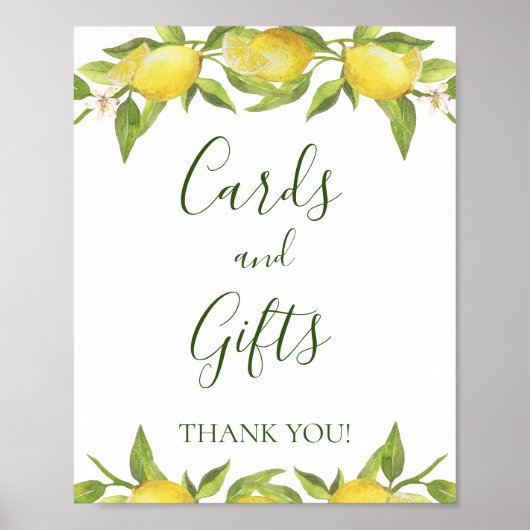 Poster Cartes & Cadeaux Les citrons fleurissent et verdur (Devant)