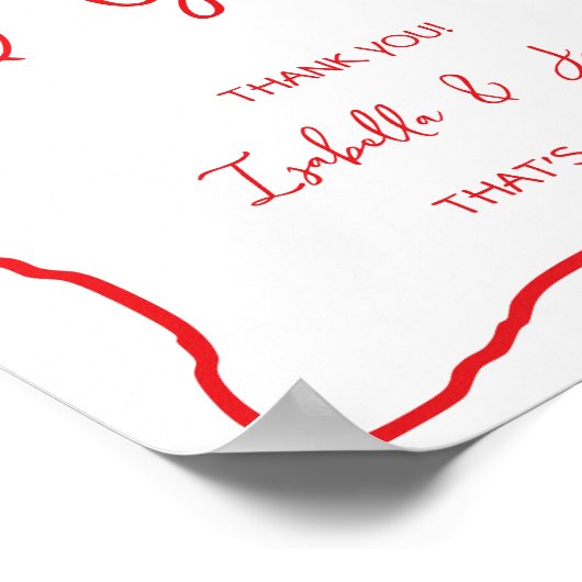 Poster Cartes & Cadeaux Main Draw Bow Wavy Couples Douche (Coin)