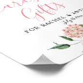 Poster Cartes & Cadeaux Mariage élégant Dusty Rose Blush (Coin)