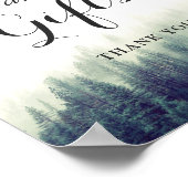 Poster Cartes Cadeaux Mariage Signal Élégant Pin Trees Fo (Coin)