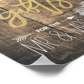 Poster Cartes & Cadeaux Mariage Signal en bois rustique M (Coin)