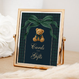 Poster Cartes & Cadeaux : Ours en peluche Polo à carreaux