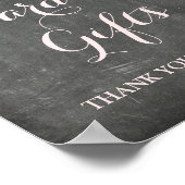 Poster Cartes Cadeaux Panneau Rose Fleurs Aquarelle Table (Coin)