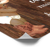 Poster Cartes & Cadeaux Petit Baby shower AA Cowboy (Coin)