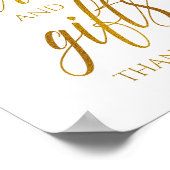 Poster Cartes & Cadeaux Signe Luxe Typographie (Faux Gold (Coin)