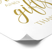 Poster Cartes & Cadeaux Typographie Panneau de Mariage - (Coin)