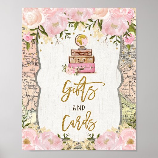 Poster Cartes Cadeaux Voyage Carte de Mariage Fleurs de P (Devant)