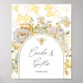 Poster Cartes d'abeilles florale et cadeaux (Devant)