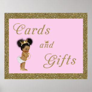 Poster Cartes d'affiche et cadeaux, or, parties scintilla