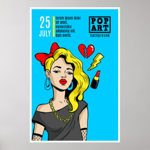 Poster Cartes dans le style comique