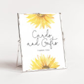 Poster Cartes d'aquarelle de tournesol d'aquarelle et cad