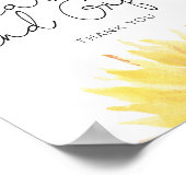 Poster Cartes d'aquarelle de tournesol d'aquarelle et cad (Coin)