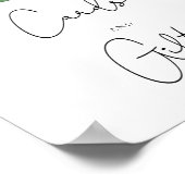 Poster Cartes de baby shower citron et cadeaux (Coin)