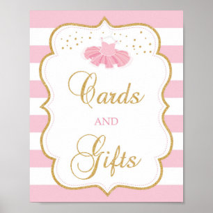Poster Cartes de baby shower et signes cadeaux Tutu