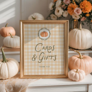 Poster Cartes de Baby shower Quirky Little Citrouille Cad