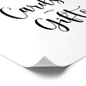 Poster Cartes de bleuets d'aquarelle et baby shower cadea (Coin)