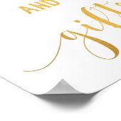 Poster Cartes de calligraphie dorée simples et panneau de (Coin)