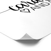 Poster Cartes de calligraphie noire simple et cadeaux (Coin)