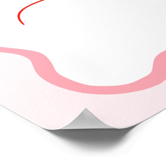 Poster Cartes de cerise et cadeaux Coquette rose (Coin)