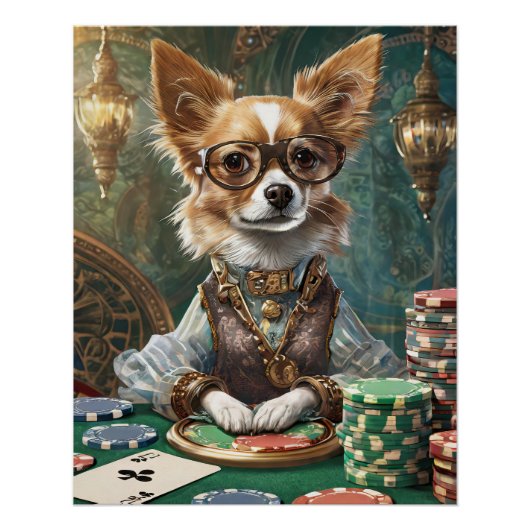 Poster Cartes de comptage, Steampunk Chihuahua (Devant)