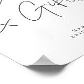 Poster Cartes de douche de mariée minimales élégantes et (Coin)