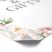 Poster CARTES DE Fête des mariées ET CADEAU BLEU ROSE FLE (Coin)