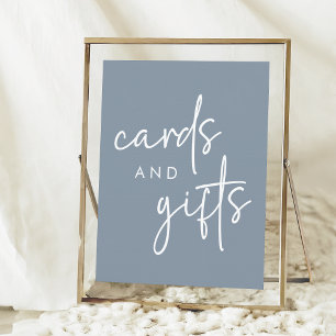 Poster Cartes de Fête des mariées et cadeaux Dusty Blue M