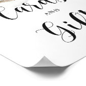 Poster Cartes de feuillage vert pour éléphant bébé et sig (Coin)