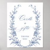 Poster Cartes de Jardin et Cadeaux Victorian Dusty Blue (Devant)