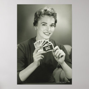 Poster Cartes de jeu de femme