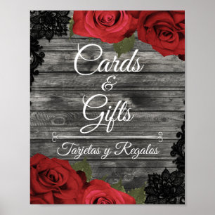 Poster Cartes de mariage à l'enseigne des Roses Rouges Ru