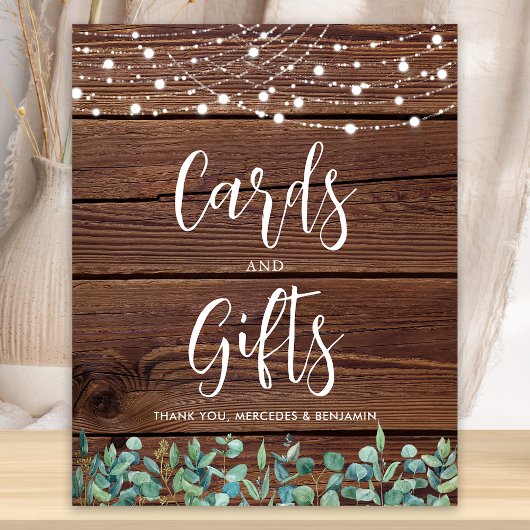 Poster Cartes de mariage Cadeaux Verdure rustique Lumière