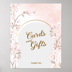Poster Cartes de mariage et cadeaux Fleur de cerisier élé
