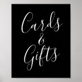 Poster Cartes de mariage et enseigne de cadeaux à l'écrit (Devant)