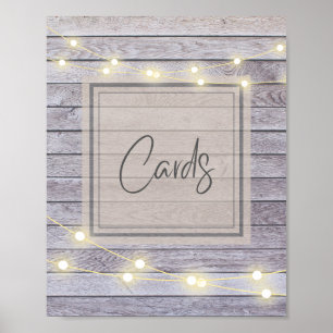 Poster Cartes de mariage ou de baby shower rustiques pour