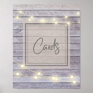 Poster Cartes de mariage ou de baby shower rustiques pour