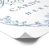 Poster Cartes de recette couleur bleu bleu bleu orné vict (Coin)