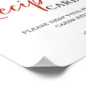Poster Cartes de recette d'arc rouge simple Panneau de sa (Coin)