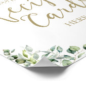 Poster Cartes de recette de douche de mariée de verdure d (Coin)