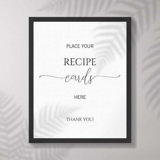 Poster Cartes de recette de Fête des mariées de script mi