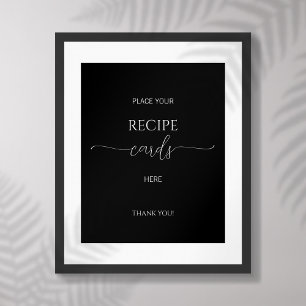 Poster Cartes de recette de Fête des mariées de script mi