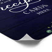 Poster Cartes de recette de mariage de tournesols Sign (Coin)