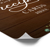 Poster Cartes de recette pour la fête de mariage avec des (Coin)