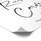 Poster Cartes de recettes de douche de mariée florale d'h (Coin)